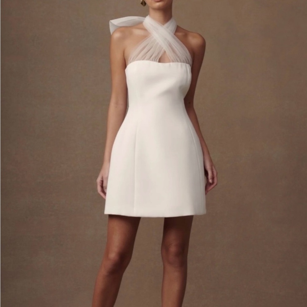 Meshki Strapless Cream Dress